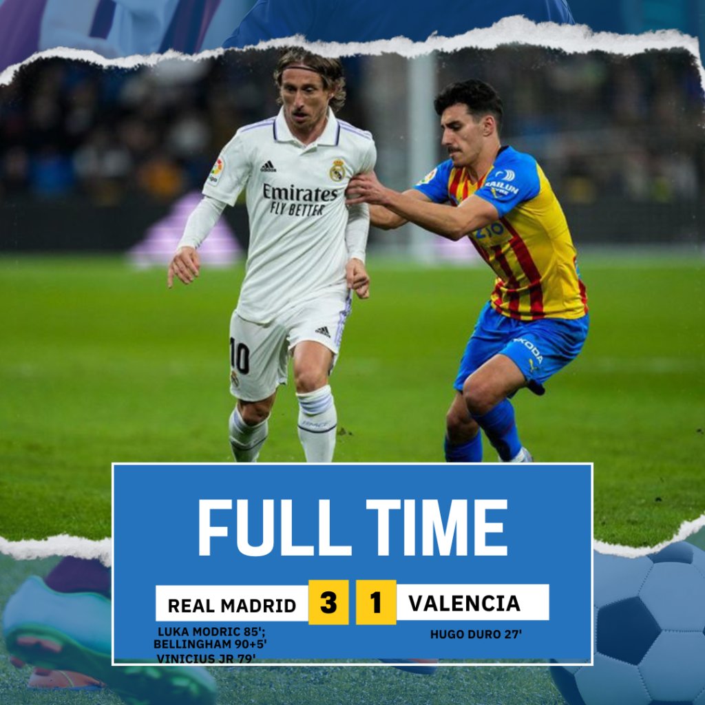 HASIL RESULT PERTANDINGAN REAL MADRID VS VALENCIA